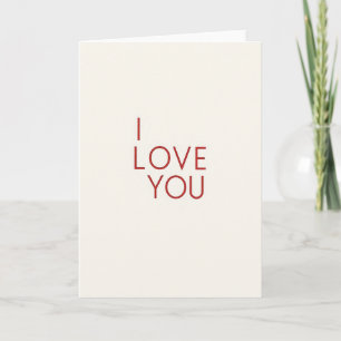 Simple Red Ich liebe Dich Karte