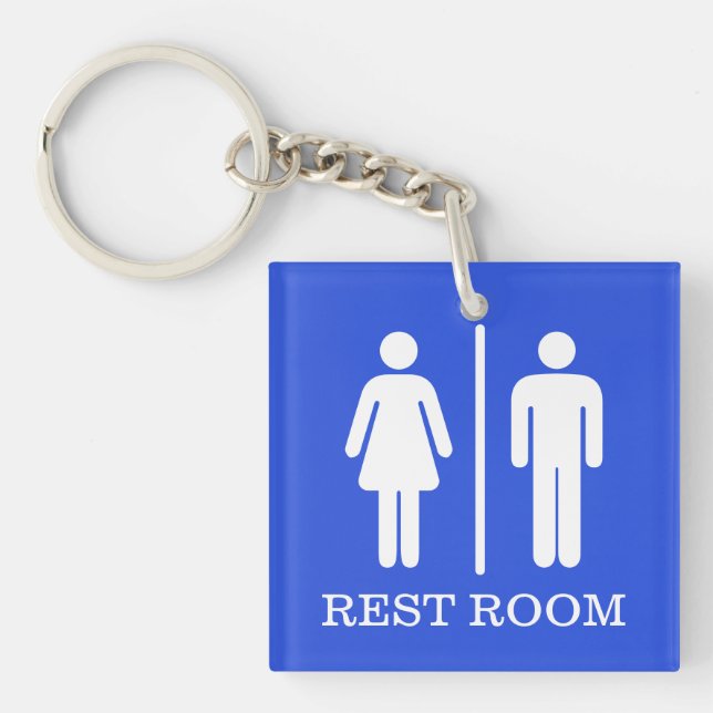 Simple Restroom Keys for hospitality or office Schlüsselanhänger (Vorderseite)