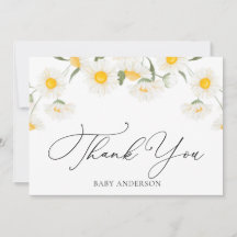 Simple Rustic Daisy Blume Danke Postcard