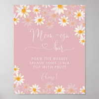 Simple Rustic Daisy Mama-osa Bar Poster