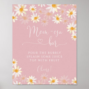 Simple Rustic Daisy Mama-osa Bar Poster