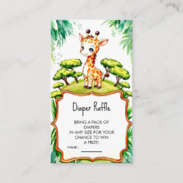Simple Safari Giraffe Baby Dusche Begleitkarte