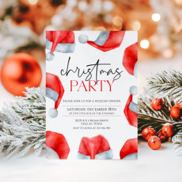 Simple Santas Hat Weihnachts-Party Einladung