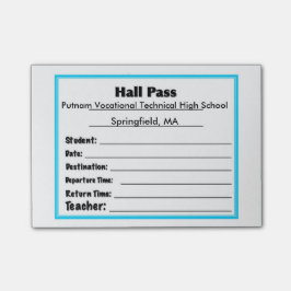 Simple Schools Hall Pass Post It Notes Post-it Klebezettel