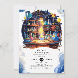 Simple Science Fun Scientist zum Geburtstag Einladung