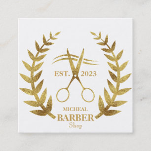 Simple Scissors Barber Quadratische Visitenkarte