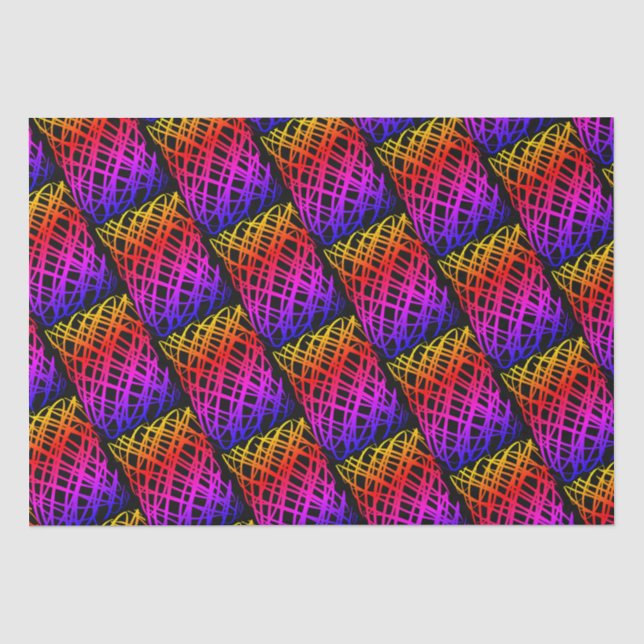 Simple Scribble | halber Rückgang | Schwarzer Hint Seidenpapier (Vorderseite)