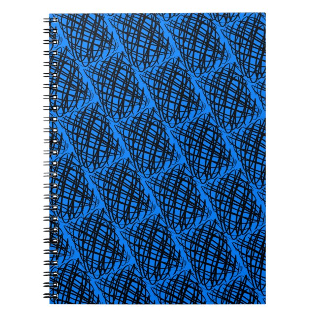 Simple Scribble | Schwarz | angeekelt | Blau | Notizblock (Vorderseite)
