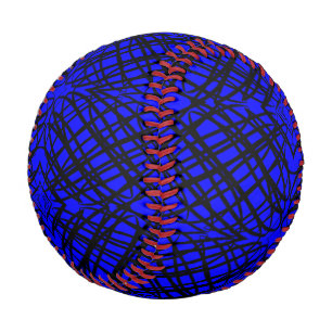 Simple Scribble Spiegelung Blau Baseball