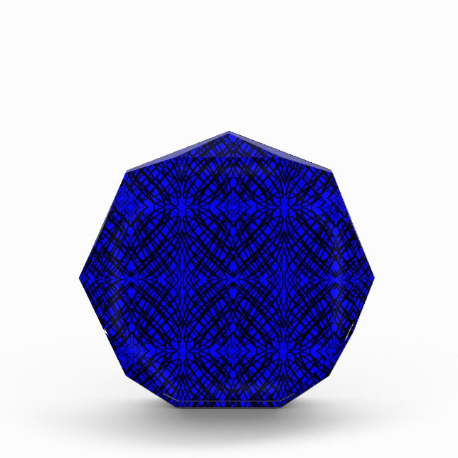 Simple Scribble | Spiegelung | Blau | Fotoblock (Vorderseite)