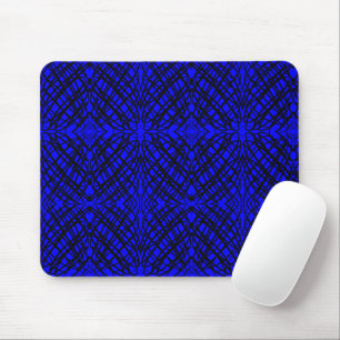 Simple Scribble Spiegelung Blau Mousepad