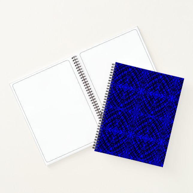 Simple Scribble | Spiegelung | Blau | Notizbuch (Innenseite)