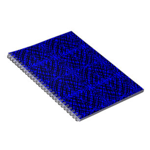 Simple Scribble Spiegelung Blau Spirale Notizblock