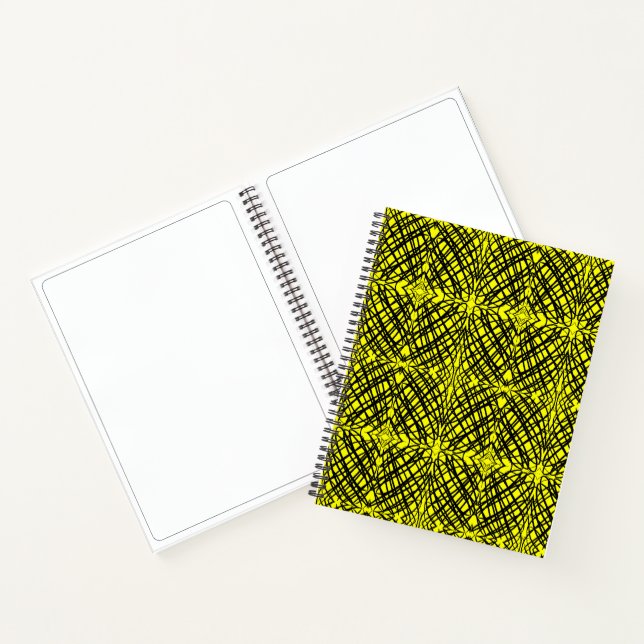 Simple Scribble | Spiegelung | Gelb | Notizbuch (Innenseite)