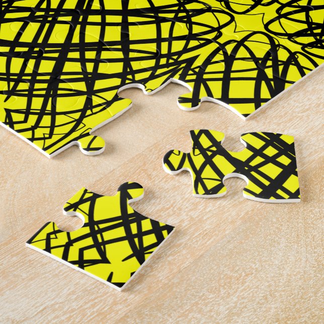 Simple Scribble | Spiegelung | Gelb | Puzzle (Seite)