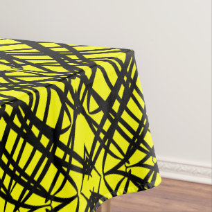 Simple Scribble Spiegelung Gelb Tischdecke
