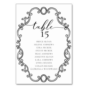 Simple Script Classic Wedding Tischnummer