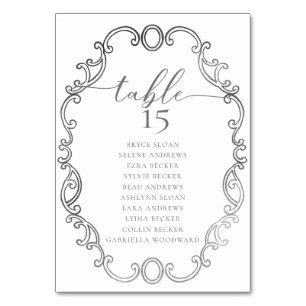 Simple Script Classic Wedding Tischnummer