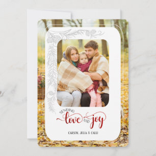 SImple Sending Liebe und Joy Holiday Single Foto Feiertagskarte