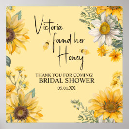 Simple She’s Found Her Honey Bee Bridal Shower Poster