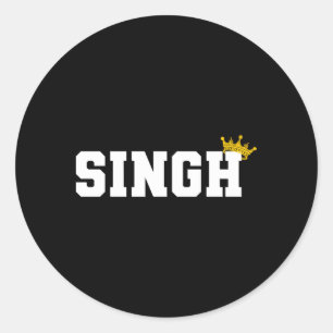 Simple Singh Indian Punjab Punjabi Sikh Runder Aufkleber
