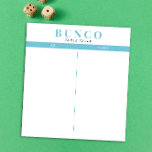 Simple Sky Blue and White Bunco Table Tally Notizblock<br><div class="desc">Werft ein Blatt auf jeden Tisch für die Person, die die Punktzahl behalte, und strafft euer Bunco Spiel mit diesen bereit zu gehen und einfach zu verwenden, reißen von Tally Boards mit zwei leeren Spalten und himmelblauen Akzenten.</div>