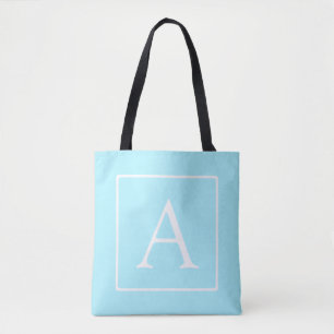 Simple Sky Blue Monogram
