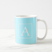 Simple Sky Blue Monogram