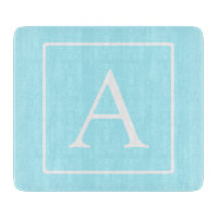 Simple Sky Blue Monogram