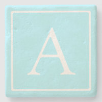 Simple Sky Blue Monogram