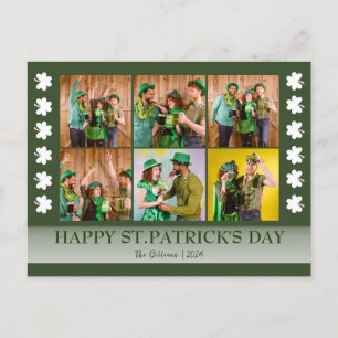 Simple St. Patrick's Day Kleeblatts Foto Feiertagspostkarte
