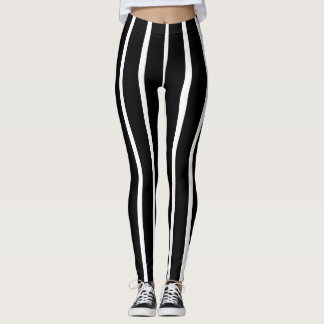SIMPLE STYLISH MODERN CUSTOMIZED BLACK WHITE GYM LEGGINGS