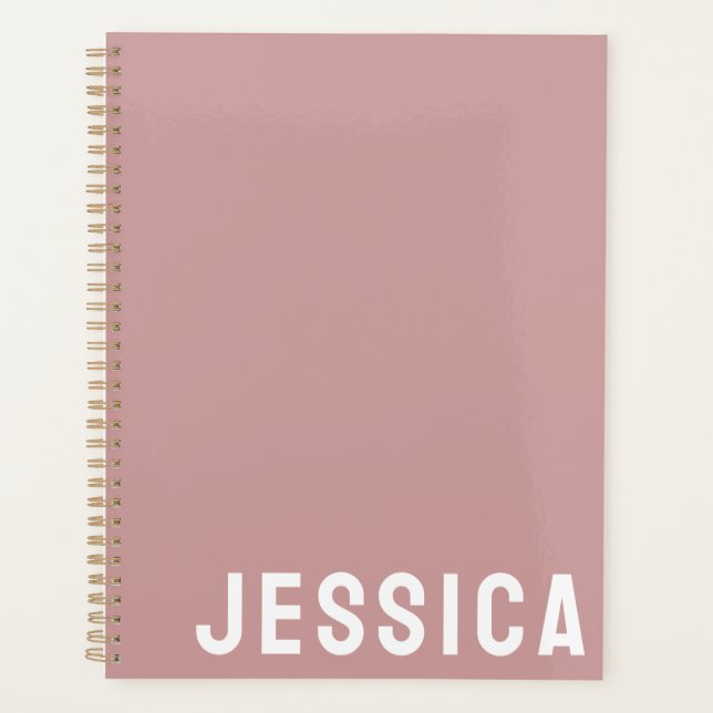 SIMPLE STYLISH MODERN CUSTOMIZED NAME DAILY PLANER (Vorderseite)