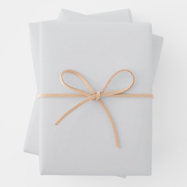 SIMPLE STYLISH MODERN LIGHT GREY COLOUR WEDDING  GESCHENKPAPIER SET (Beispiel)