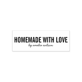 Simple Stylish Personalize Homemade with Love Permastempel