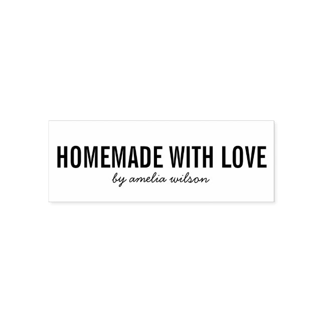 Simple Stylish Personalize Homemade with Love Permastempel (Design)