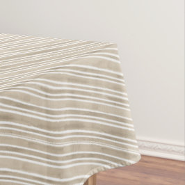Simple Stylish Taupe Cottage Diagonal Striped Gift Tischdecke