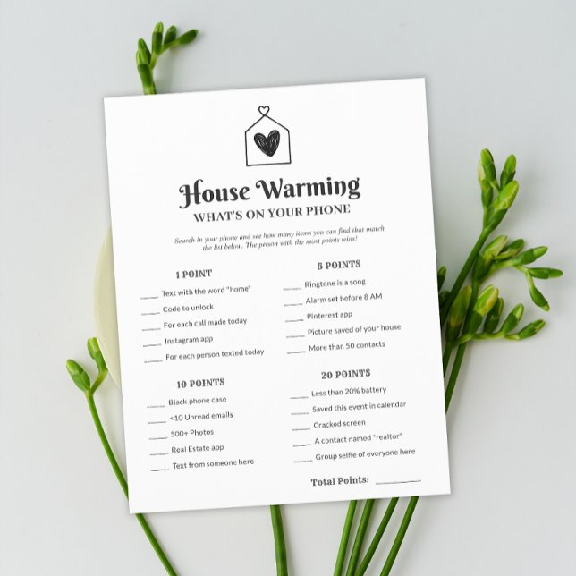 Simple Sweet Heart House Erwärmung Party Game (Simple Sweet Heart House Warming Party Game)