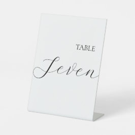 Simple Table Number Seven Sockelschild