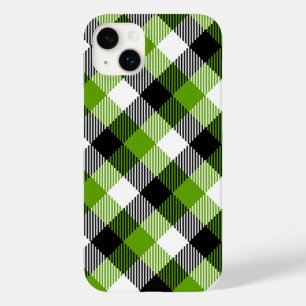 Simple Tartan Plaid Neon Green Case-Mate iPhone 14 Plus Hülle