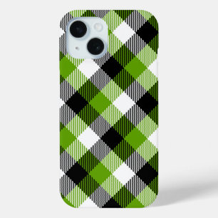 Simple Tartan Plaid Neon Green Case-Mate iPhone Hülle