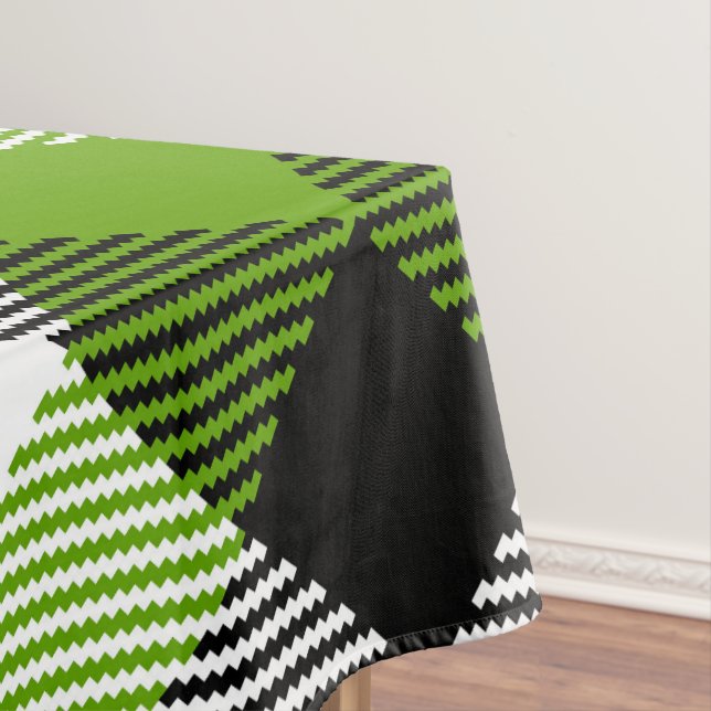 Simple Tartan Plaid Neon Green Tischdecke (Beispiel)