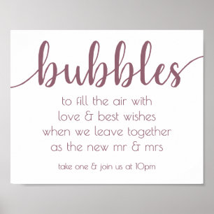 Simple Taupe Bubbles   Wüste Rose Party Event Poster