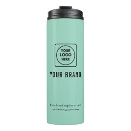 Simple Teal Company Logo Business Promotion Thermosbecher