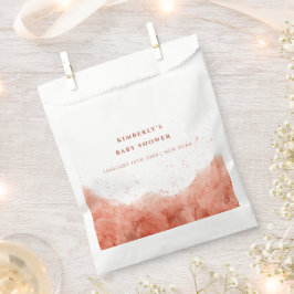 Simple Terracotta Boho Desert Baby Dusche Geschenktütchen