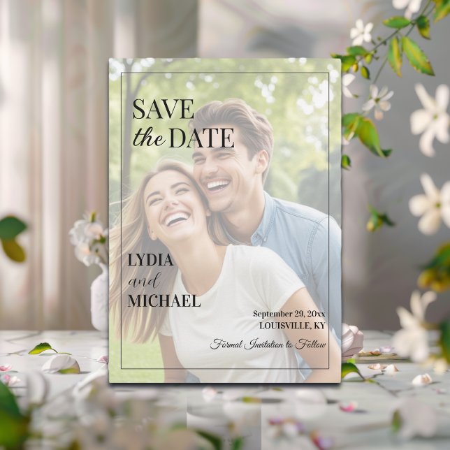 Simple Text Overlay Photo Save The Date (Von Creator hochgeladen)