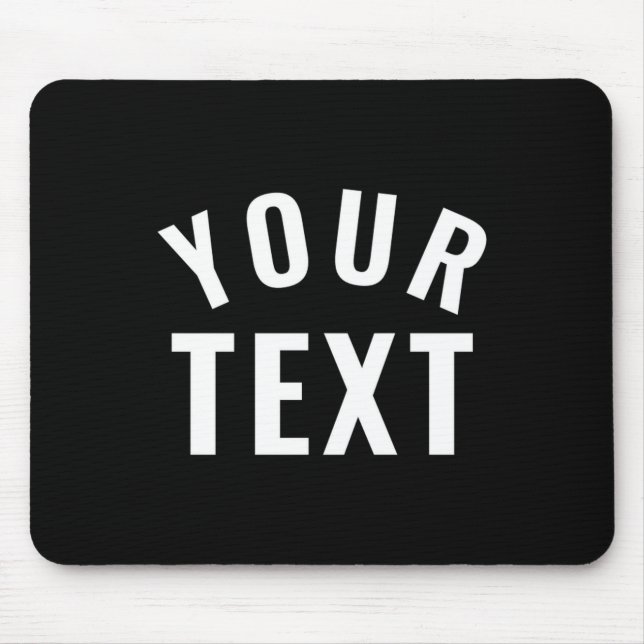 Simple Text Template Womens Long Sleeve Black _1  Mousepad (Vorne)