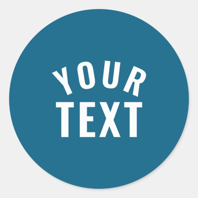 Simple Text Template Womens Long Sleeve Black _1  Runder Aufkleber (Vorderseite)