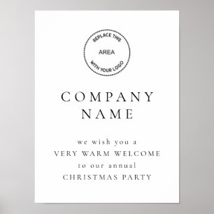 Simple Text Welcome Company Weihnachts-Party-Logo Poster