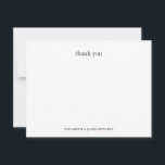 Simple Thank You Couple Personalized Mitteilungskarte<br><div class="desc">Express your gratitude with this simple and elegant couple thank you note card. Perfect for weddings, engagements, bridal showers, or anniversary celebrations, its clean design allows you to personalise with your names, initials, or a special message. This custom thank you card combines modern simplicity with heartfelt sentiment, making it ideal...</div>